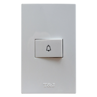 Pulsador Timbre Con Placa Blanco T&J Eagle