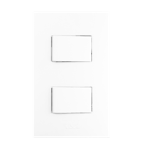 Apagador Doble Con Placa Blanco T&J Eagle