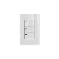 Apagador Triple Con Placa Blanco T&J Eagle