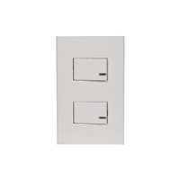 Apagador Doble 3Vias Con Placa Blanco Con Placa T&J Eagle