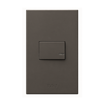 Apagador Sencillo Con Placa Negro Rojizo T&J Eagle