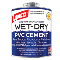 Pegamento Pvc Resiste El Agua 1/4 Wet Dry Lanco