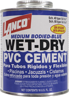 Pegamento Pvc Resiste El Agua 1/8 Wet Dry Lanco