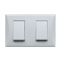 Apagador Linea Plata Doble 3 Vias Blanco Eagle