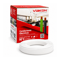 Cable Thhn #12 Blanco Caja 100 m Viakon