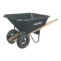 Carretillo Agricola Batea Plastica Doble Llanta Truper