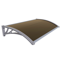 Alero Cafe 125.5 X 100 cm Soporte Gris