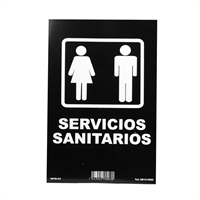 Rotulo Servicios Sanitarios Pvc