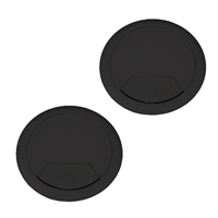 Pasa Cable Negro 60 mm 2 Piezas Decosteel