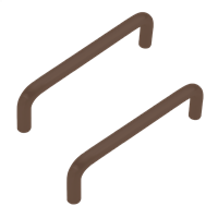 Tiradera Plastica Cafe 96 mm 2 Unidades Decosteel