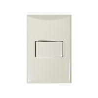 Apagador Linea Plata Sencillo Marfil Eagle