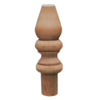 Pata Torneada Pino con Espiga 13 cm