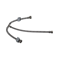Tubo Abasto Doble Lavatorio Metal 1/2 X 1/2 X 3/8" Coflex