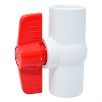 Llave Paso Pvc Bola Con Rosca 1/2"- 12 mm