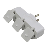 Adaptador Toma Corriente Con Tapa De 1 A 3 Eagle