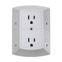 Adaptador Toma Corriente De 1 A 6 3 Caras Eagle