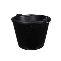 Balde Plastico Negro Uso Construccion/Agricola