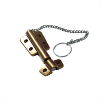 Picaporte Con Cadena 4" Laton Antiguo Gato