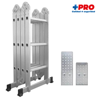 Escalera Aluminio Multiproposito Bandeja 3.52 m 150 Kg +Pro