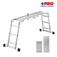 Escalera Aluminio Multiproposito Bandeja 4.64 m 150 Kg + Pro