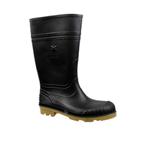 Bota Alta Negra Suela Amarilla #41