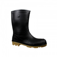 Bota Baja Negra Suela Amarilla #44