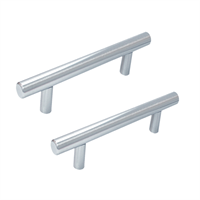 Tiradera Plastica Gris 96 mm 2 Unidades Decosteel