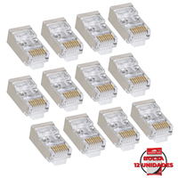 Conector Modular Red Rj45 Cat 5 Ques 12 unidades
