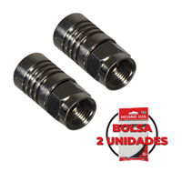Fitting Coaxial Presion Dentado 2 Unidades Miyako