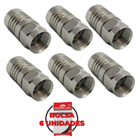 Fitting Coaxial Presion Dentado 6 Unidades Miyako