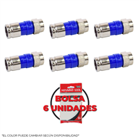 Fitting Coaxial Presion 6 Unidades Miyako