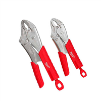 Alicate Presion 7" y 10" Punta Curva Agarre Hule Milwaukee
