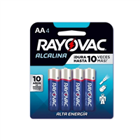 Bateria Alkalina AA 4 Unidades Rayovac