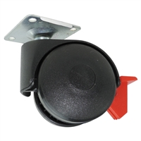 Rueda Giratoria Doble Con Freno 50 X 8 mm 40 Kg Arsa