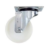 Rueda Nylon Blanco Con Platina 100 X 35 mm 120 Kg Arsa