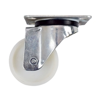 Rueda Nylon Blanco Con Platina 80 X 30 mm 120 Kg Arsa