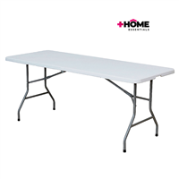 Mesa Plastica Gris Rectangular 180 x 76 cm + Home Essentials