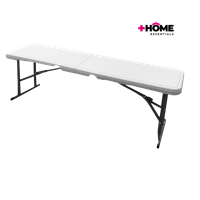 Banco Plastico Plegable Rectangular Gris + Home Essentials