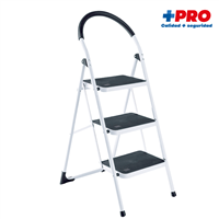 Escalera 3 Peldaños Blanca 150 Kg + Pro