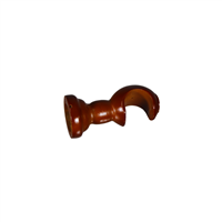 Soporte Cortina Simple Madera Caoba 35 mm