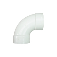Codo Sanitario Delgado Pvc Blanco 75 mm X 90°