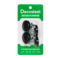 Regulador Mueble Negro 30 mm 4 Piezas Decosteel