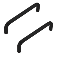 Tiradera Plastica Negra 96 mm 2 Unidades Decosteel