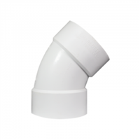 Codo Canoa Pvc Blanco 75 mm X 45°