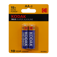 Bateria Alkalina AA 1.5V 2 Unidades Kodak