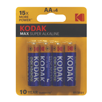 Bateria Alkalina AA 1.5V 4 Unidades Kodak