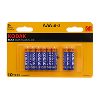 Bateria Alkalina AAA 1.5V 2 Unidades Kodak