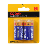 Bateria Alkalina 1.5V Tipo C 2 Unidades Kodak