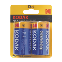 Bateria Alkalina 1.5V Tipo D 2 Unidades Kodak