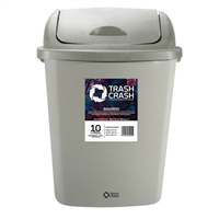 Basurero Plastico Rectangular 10 L Con Tapa Gris